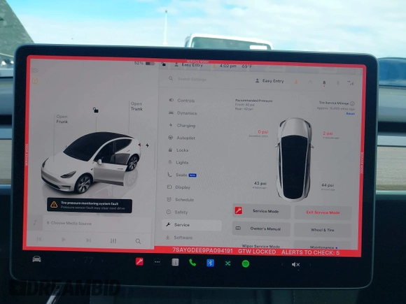 2023 Tesla Model Y Long Range with VIN 7SAYGDEE9PA094191, listed as a IAAI auction lot 41906319 with 15,240 mi miles and . Bid and sale history available at DreamBid. Image 19.