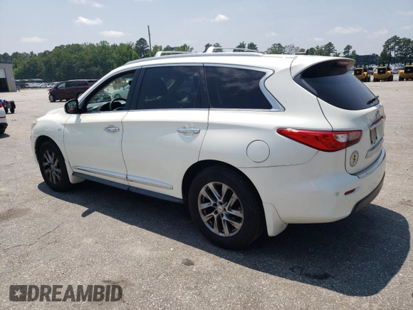 2015 Infiniti QX60 z VIN 5N1AL0MMXFC513462, wystawiony jako Copart lot #59803485 z przebiegiem 156 003 mil mil oraz Szkoda całkowita • Salvage title. Historia ofert i sprzedaży dostępna na DreamBid. Obrazek 2.
