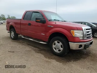 2011 Ford F-150 XL with VIN 1FTFX1ET0BFB75962, listed as a Copart auction lot 58708435 with 142,581 mi miles and Salvage title. Bid and sale history available at DreamBid. Image 4.