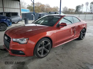 2015 Audi S5 Premium Plus with VIN WAUCGAFRXFA029509, listed as a Copart auction lot 85071334 with 68,965 mi miles and Salvage Title. Bid and sale history available at carsss.com. Image 1.
