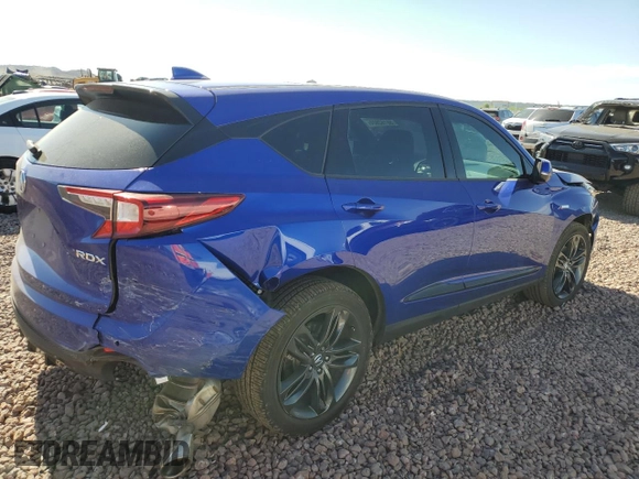 2022 Acura RDX w/A-Spec Package with VIN 5J8TC1H63NL000536, listed as a Copart auction lot 56162824 with 45,277 mi miles and Salvage Title. Bid and sale history available at carsss.com. Image 3.
