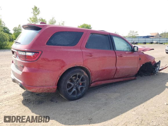 2021 Dodge Durango SRT Hellcat with VIN 1C4SDJH93MC815271, listed as a Copart auction lot 59269825 with 49,661 mi miles and Salvage title. Bid and sale history available at DreamBid. Image 3.