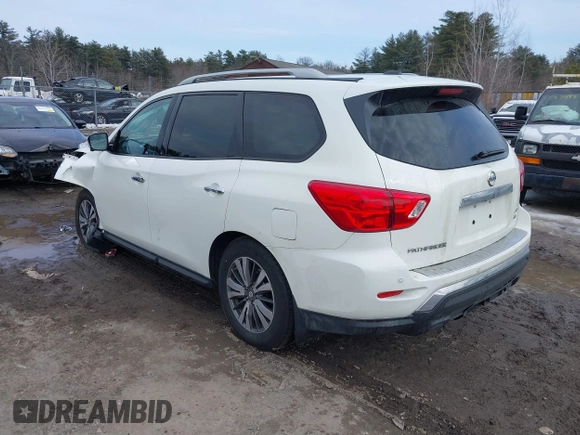 2017 Nissan Pathfinder SV with VIN 5N1DR2MM2HC633380, listed as a IAAI auction lot 41710351 with 90,602 mi miles. Bid and sale history available at carsss.com. Image 3.