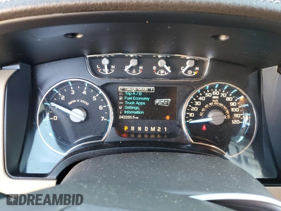 2012 Ford F-150 XL with VIN 1FTFW1ET4CFA81085, listed as a Copart auction lot 42703985 with 242,233 mi miles and Salvage Title. Bid and sale history available at carsss.com. Image 9.