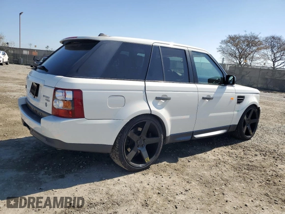 2008 Land Rover Range Rover Sport HSE with VIN SALSK25488A129239, listed as a Copart auction lot 48887535 with 205,090 mi miles and Salvage Title. Bid and sale history available at carsss.com. Image 3.
