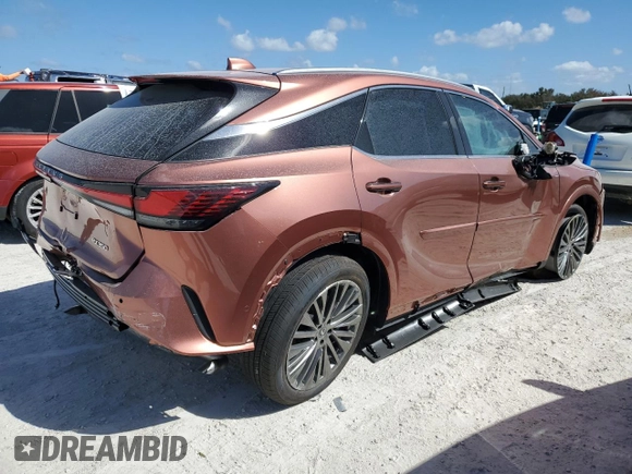 2024 Lexus RX with VIN 2T2BAMBA0RC034926, listed as a Copart auction lot 75637644 with 222 mi miles and Salvage Title. Bid and sale history available at carsss.com. Image 3.