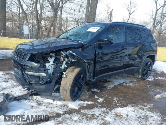 2018 Jeep Compass Latitude with VIN 3C4NJDBB8JT394845, listed as a IAAI auction lot 41590737 with 49,000 mi miles. Bid and sale history available at carsss.com. Image 17.