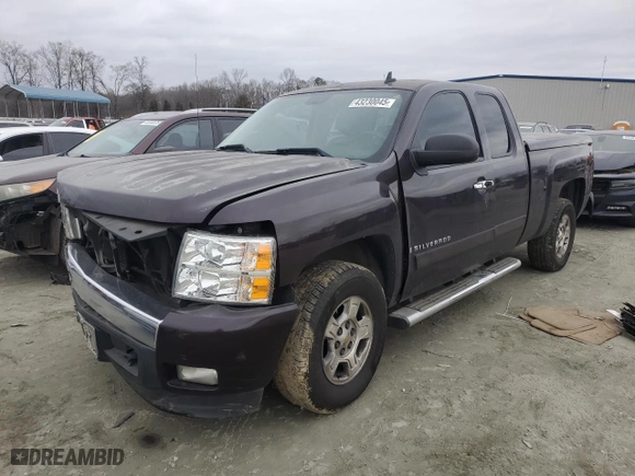 2008 Chevrolet Silverado 1500 LT w/2LT with VIN 2GCEC19J181266349, listed as a Copart auction lot 43230045 with 204,540 mi miles and Salvage Title. Bid and sale history available at carsss.com. Image 1.