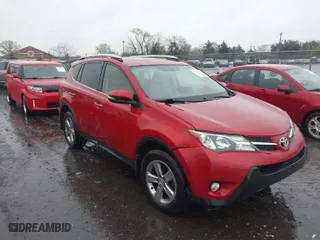 2015 Toyota RAV4 XLE with VIN JTMWFREV0FD071962, listed as a IAAI auction lot 41955964 with 132,327 mi miles. Bid and sale history available at carsss.com. Image 1.