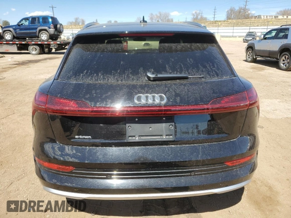 2019 Audi e-tron Premium Plus with VIN WA1LABGE6KB014901, listed as a Copart auction lot 50910225 with 46,322 mi miles and Salvage title. Bid and sale history available at DreamBid. Image 6.