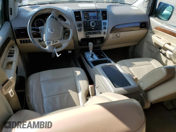 2013 Nissan Armada SL z VIN 5N1BA0ND1DN605912, wystawiony jako Copart lot #53389245 z przebiegiem 165 715 mil mil oraz Szkoda całkowita • Salvage title. Historia ofert i sprzedaży dostępna na DreamBid. Obrazek 8.