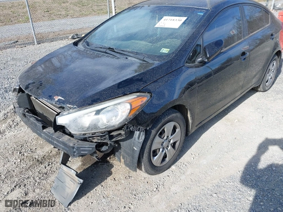 2014 Kia Forte LX with VIN KNAFK4A66E5179618, listed as a IAAI auction lot 41718330 with 115,052 mi miles. Bid and sale history available at carsss.com. Image 17.