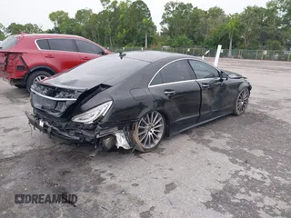 2018 Mercedes-Benz CLS-Class CLS 550 with VIN WDDLJ7DB5JA203692, listed as a IAAI auction lot 39840561 with 115,265 mi miles. Bid and sale history available at carsss.com. Image 4.