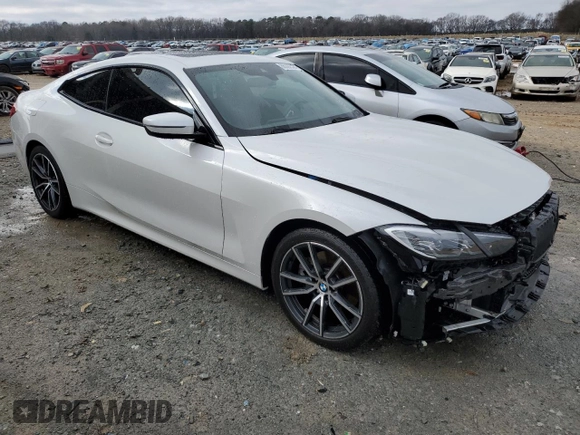 2022 BMW 4 Series 430i z VIN WBA53AP00NCJ55465, wystawiony jako Copart lot #86392324 z przebiegiem 28 873 mil mil oraz Szkoda całkowita • Salvage title. Historia ofert i sprzedaży dostępna na DreamBid. Obrazek 4.