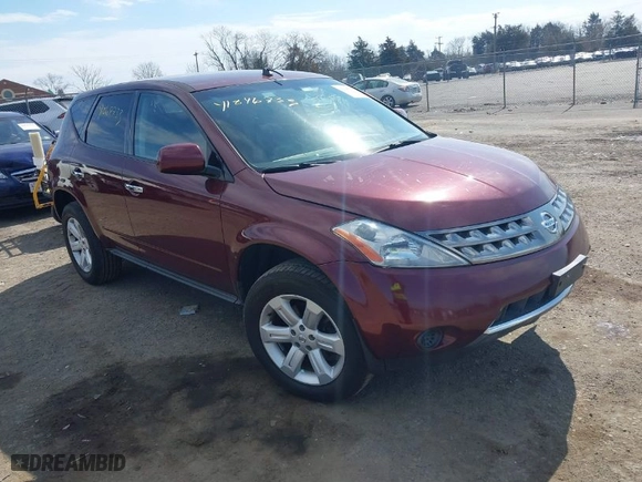 2006 Nissan Murano SL with VIN JN8AZ08W66W519356, listed as a IAAI auction lot 41846733 with 199,363 mi miles. Bid and sale history available at carsss.com. Image 1.