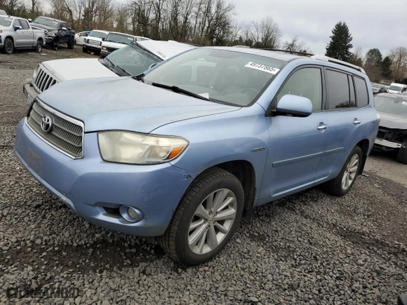 2009 Toyota Highlander Hybrid Limited with VIN JTEEW44A392032727, listed as a Copart auction lot 49737865 with 199,716 mi miles and Clean Title. Bid and sale history available at carsss.com. Image 1.