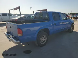2002 Dodge Dakota SLT with VIN 1B7HL48N32S693817, listed as a Copart auction lot 52126605 with 238,782 mi miles and Salvage Title. Bid and sale history available at carsss.com. Image 3.