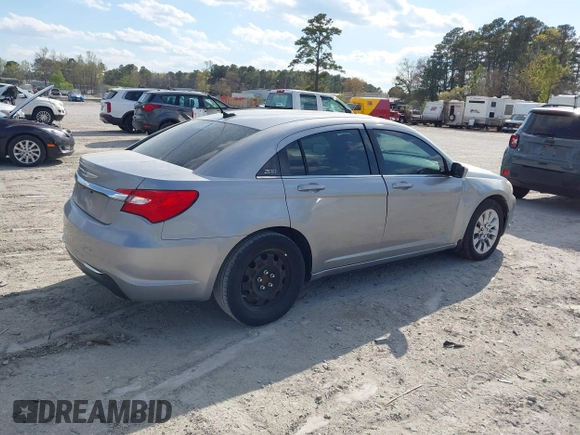 2014 Chrysler 200 LX with VIN 1C3CCBAG3EN152347, listed as a IAAI auction lot 41899981 with 102,918 mi miles. Bid and sale history available at carsss.com. Image 4.