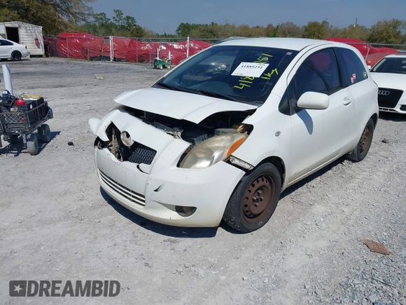 2008 Toyota Yaris with VIN JTDJT923085216503, listed as a IAAI auction lot 41889251 with 337,498 mi miles. Bid and sale history available at carsss.com. Image 2.