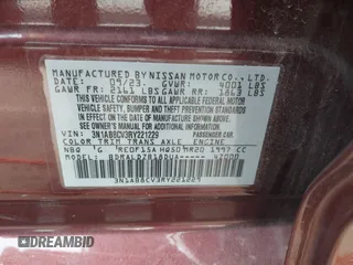 2024 Nissan Sentra SV with VIN 3N1AB8CV3RY221229, listed as a IAAI auction lot 42666353 with 43,574 mi miles and . Bid and sale history available at DreamBid. Image 9.