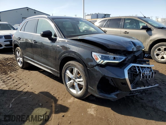2021 Audi Q3 S line Premium Plus with VIN WA1EECF30M1117484, listed as a Copart auction lot 48607305 with 51,762 mi miles and Salvage Title. Bid and sale history available at DreamBid. Image 4.