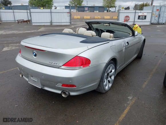 2006 BMW 6 Series 650Ci with VIN WBAEK13406CN76356, listed as a IAAI auction lot 41927866 with 1 mi miles. Bid and sale history available at carsss.com. Image 4.