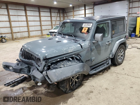 2024 Jeep Wrangler Willys with VIN 1C4PJXAG4RW260511, listed as a Copart auction lot 42425645 with 11,996 mi miles and Salvage title. Bid and sale history available at DreamBid. Image 1.