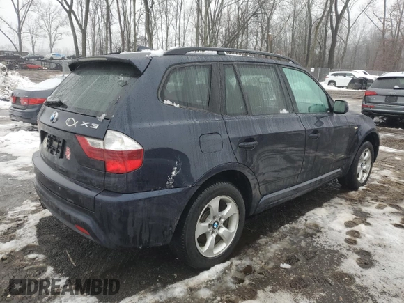 2009 BMW X3 xDrive30i with VIN WBXPC93409WJ30690, listed as a Copart auction lot 44971205 with 0 mi miles and Salvage Title. Bid and sale history available at carsss.com. Image 3.