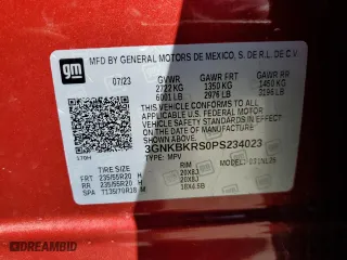 2023 Chevrolet Blazer RS with VIN 3GNKBKRS0PS234023, listed as a Copart auction lot 47880125 with 16,303 mi miles and Salvage Title. Bid and sale history available at carsss.com. Image 13.