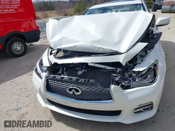 2015 Infiniti Q50 Premium z VIN JN1BV7ARXFM399617, wystawiony jako IAAI lot #41884672 z przebiegiem 116 320 mil mil oraz . Historia ofert i sprzedaży dostępna na DreamBid. Obrazek 6.