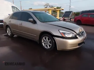 2003 Honda Accord EX z VIN 1HGCM66503A052221, wystawiony jako IAAI lot #41699132 z przebiegiem 132 623 mil mil oraz . Historia ofert i sprzedaży dostępna na DreamBid. Obrazek 1.