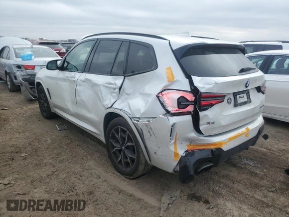 2023 BMW X3 M40i with VIN 5UX83DP04P9R12013, listed as a Copart auction lot 44515045 with 36,308 mi miles and Salvage Title. Bid and sale history available at DreamBid. Image 2.