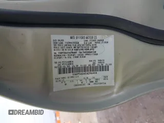 2005 Ford Taurus SEL with VIN 1FAFP56U45A296404, listed as a IAAI auction lot 41783220 with Not Provided miles and . Bid and sale history available at DreamBid. Image 9.