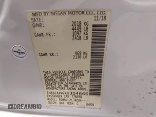2019 Nissan Altima 2.5 Platinum with VIN 1N4BL4FW7KN304666, listed as a IAAI auction lot 41255237 with 36,863 mi miles. Bid and sale history available at carsss.com. Image 9.