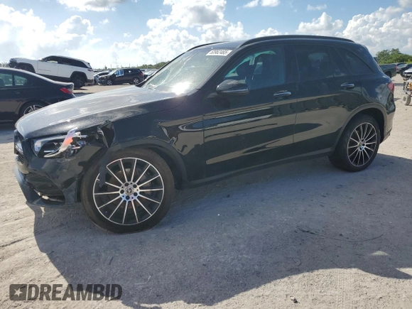 2021 Mercedes-Benz GLC 300 with VIN W1N0G8DB9MV302054, listed as a Copart auction lot 60962465 with 26,709 mi miles and Salvage title. Bid and sale history available at DreamBid. Image 1.