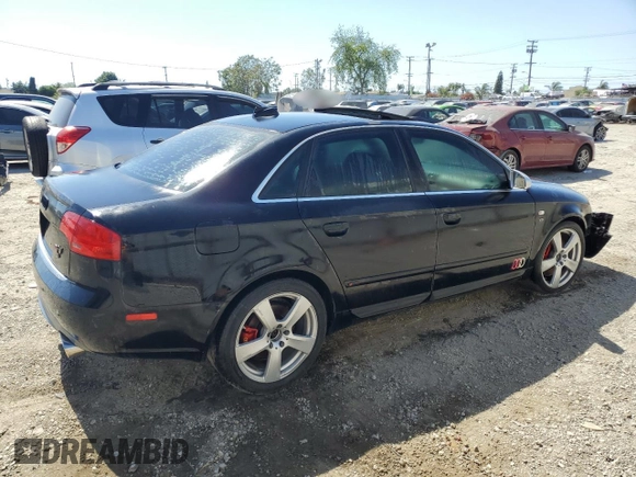 2006 Audi S4 z VIN WAUGL78E56A198119, wystawiony jako Copart lot #57002215 z przebiegiem Nie podano mil oraz Szkoda całkowita • Salvage title. Historia ofert i sprzedaży dostępna na DreamBid. Obrazek 3.