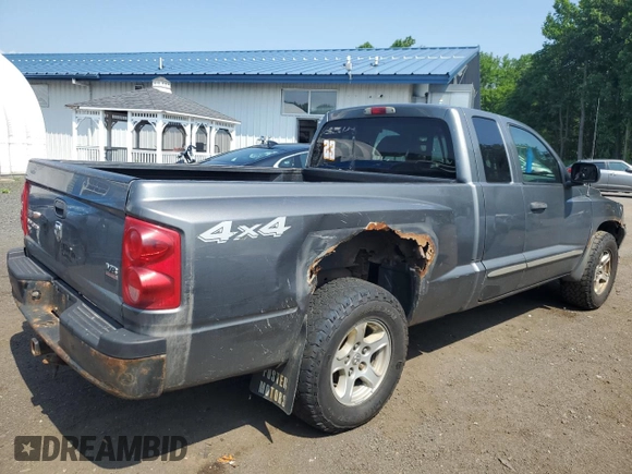 2005 Dodge Dakota SLT with VIN 1D7HW42N05S140228, listed as a Copart auction lot 62136055 with 191,663 mi miles and Clean title. Bid and sale history available at DreamBid. Image 3.