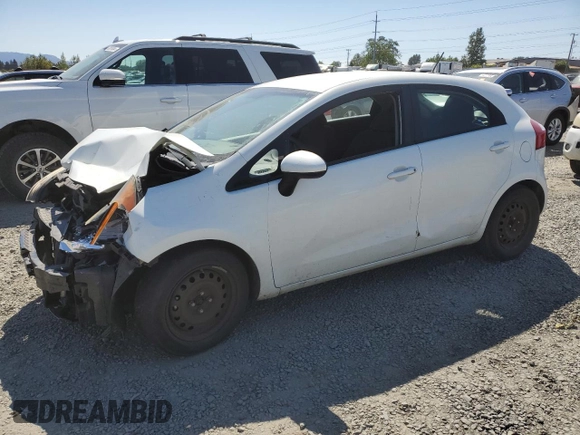 2014 Kia Rio LX with VIN KNADM5A37E6359133, listed as a Copart auction lot 64278274 with Not Provided miles and Salvage Title. Bid and sale history available at carsss.com. Image 1.