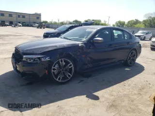 2019 BMW 5 Series M550i xDrive with VIN WBAJB9C56KB464277, listed as a Copart auction lot 52348835 with 46,131 mi miles and Salvage title. Bid and sale history available at DreamBid. Image 1.