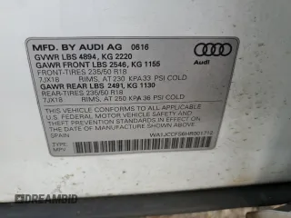 2017 Audi Q3 Premium Plus z VIN WA1JCCFS6HR001712, wystawiony jako Copart lot #49235865 z przebiegiem 17 383 mil mil oraz Szkoda całkowita • Salvage title. Historia ofert i sprzedaży dostępna na DreamBid. Obrazek 13.