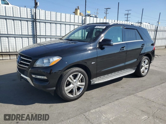 2012 Mercedes-Benz M 350 with VIN 4JGDA5HB3CA025681, listed as a Copart auction lot 64791805 with 132,633 mi miles and Salvage title. Bid and sale history available at DreamBid. Image 1.