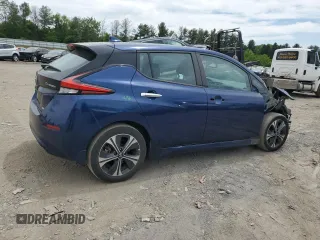 2020 Nissan LEAF SV with VIN 1N4AZ1CP7LC306789, listed as a Copart auction lot 57294585 with 55,326 mi miles and Salvage title. Bid and sale history available at DreamBid. Image 3.