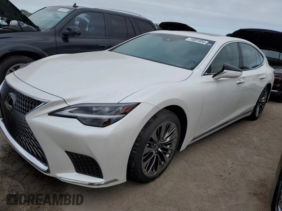 2023 Lexus LS 500 z VIN JTHD51FF5P5018025, wystawiony jako Copart lot #74091954 z przebiegiem Nie podano mil oraz Szkoda całkowita • Salvage title. Historia ofert i sprzedaży dostępna na DreamBid. Obrazek 1.