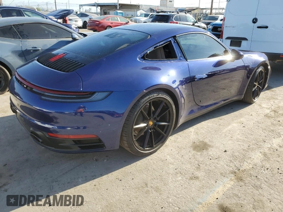 2020 Porsche 911 Carrera with VIN WP0AA2A96LS205552, listed as a Copart auction lot 52935275 with 32,994 mi miles and Salvage Title. Bid and sale history available at DreamBid. Image 3.