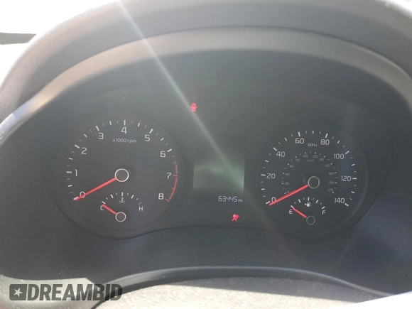 2021 Kia Rio S with VIN 3KPA24AD5ME382580, listed as a Copart auction lot 56931054 with 63,445 mi miles and Salvage Title. Bid and sale history available at DreamBid. Image 9.