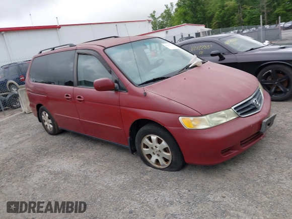 2002 Honda Odyssey EX-L z VIN 2HKRL18092H572036, wystawiony jako IAAI lot #42122713 z przebiegiem Nie podano mil oraz . Historia ofert i sprzedaży dostępna na DreamBid. Obrazek 1.