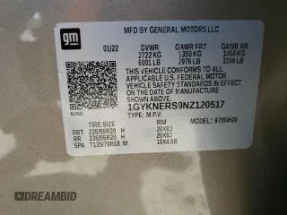 2022 Cadillac XT5 Premium Luxury AWD with VIN 1GYKNERS9NZ120517, listed as a Copart auction lot 52633745 with 31,456 mi miles and Salvage Title. Bid and sale history available at carsss.com. Image 14.