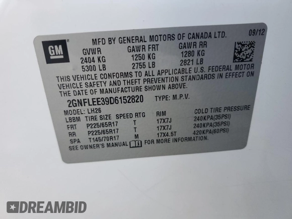 2013 Chevrolet Equinox LT with VIN 2GNFLEE39D6152820, listed as a Copart auction lot 88664815 with 177,015 mi miles and Salvage Title. Bid and sale history available at carsss.com. Image 13.