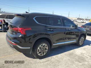 2021 Hyundai Santa Fe Hybrid Blue with VIN KM8S2DA16MU008325, listed as a Copart auction lot 77425294 with 15,266 mi miles and Salvage Title. Bid and sale history available at carsss.com. Image 3.