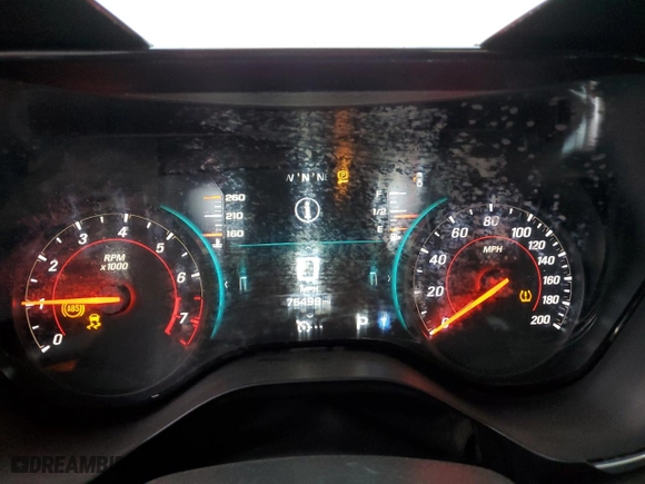 2017 Chevrolet Camaro 1SS with VIN 1G1FF3D72H0197193, listed as a Copart auction lot 42257295 with 75,498 mi miles and Salvage Title. Bid and sale history available at carsss.com. Image 9.
